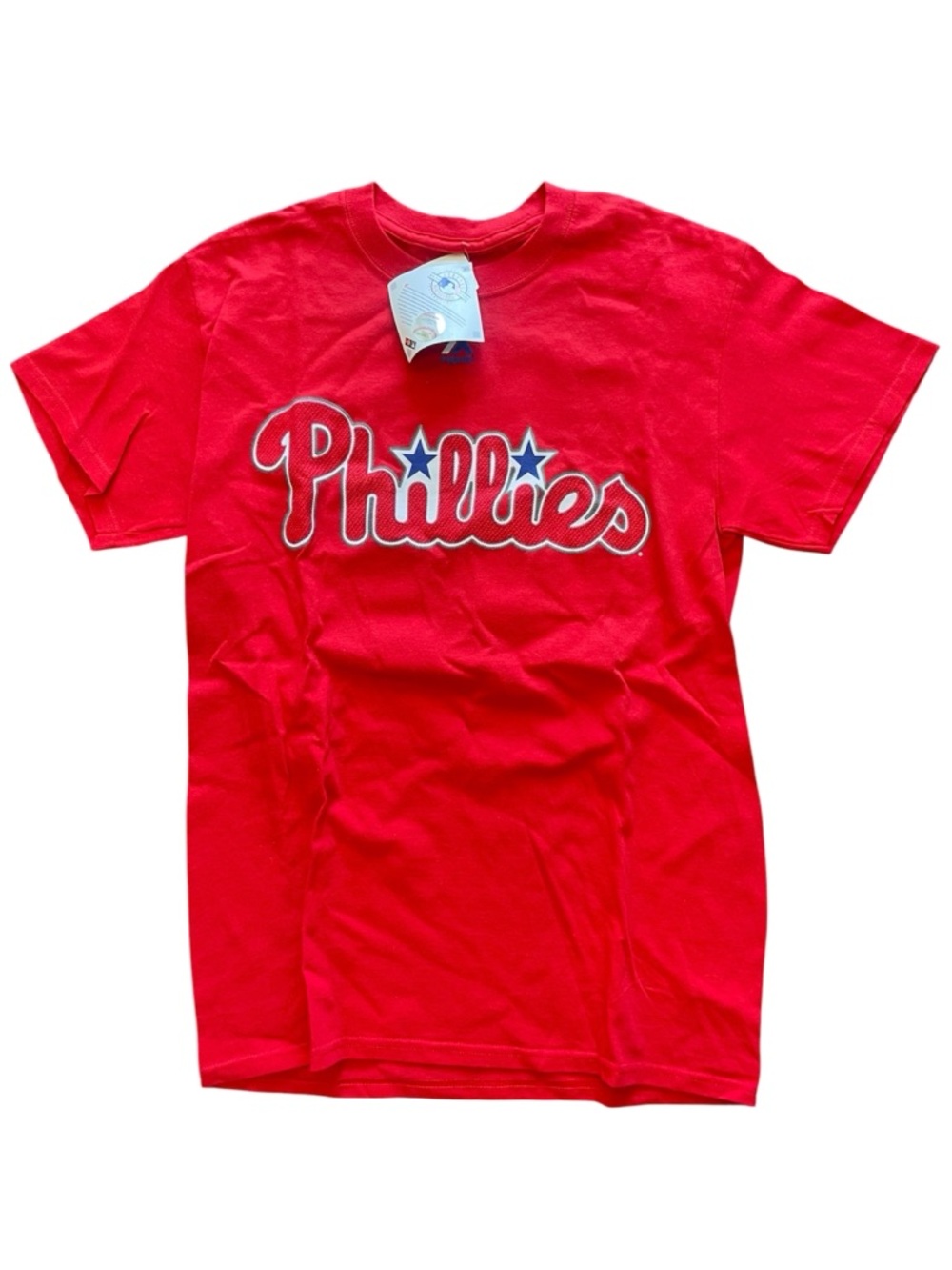 🔥Ts 2/$15, 3/30 NWT Majestic Philadelphia Phillies MLB Baseball Tee Adult Small